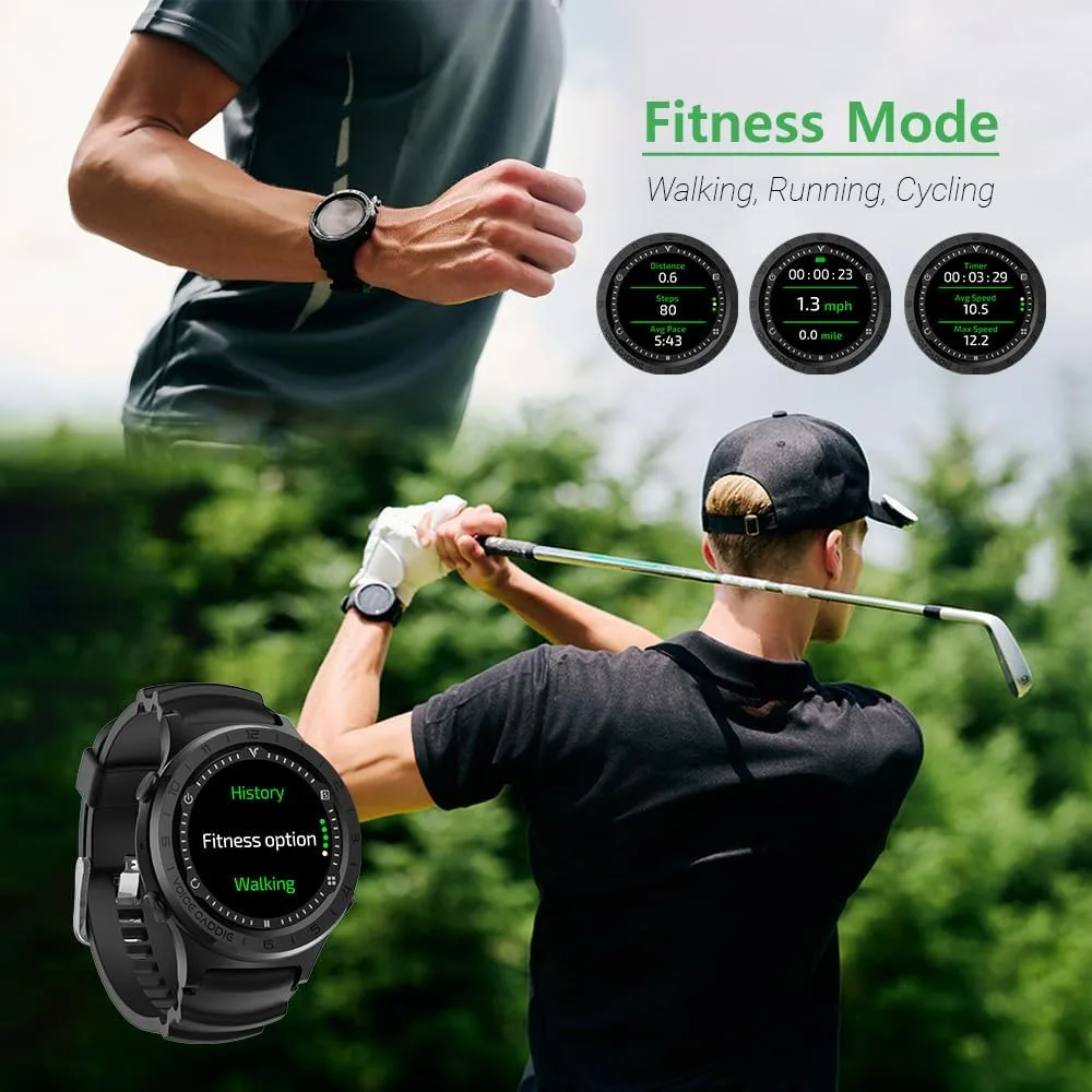 Voice Caddie A Series Lightweight Hybrid Golf GPS Watch | Slope Mode, Color Touchscreen, Green Undulation | 40,000 Worldwide Preloaded Courses | Unisex Golf Watch for Men  Women (A2 GPS Golf Watch)